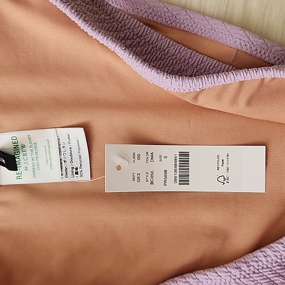 J. CREW Textured Curved-Waist Cheeky Bikini Bottom Women's SMALL NWT - Picture 8 of 11